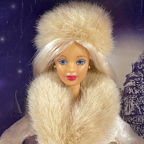 1998 Mattel Barbie 12" Winter Evening Special Edition Doll NRFB #19218 - Picture 2 of 11